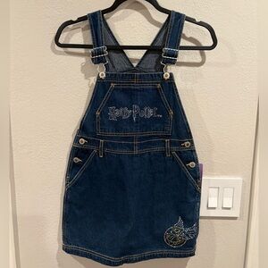 Vintage Y2K Harry Potter Denim Shortalls Girls Size 8 New With Tags Wizardcore
